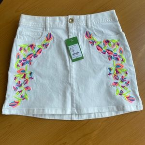 NWT Lilly Pulitzer Salli Skirt Resort White  Size 2
